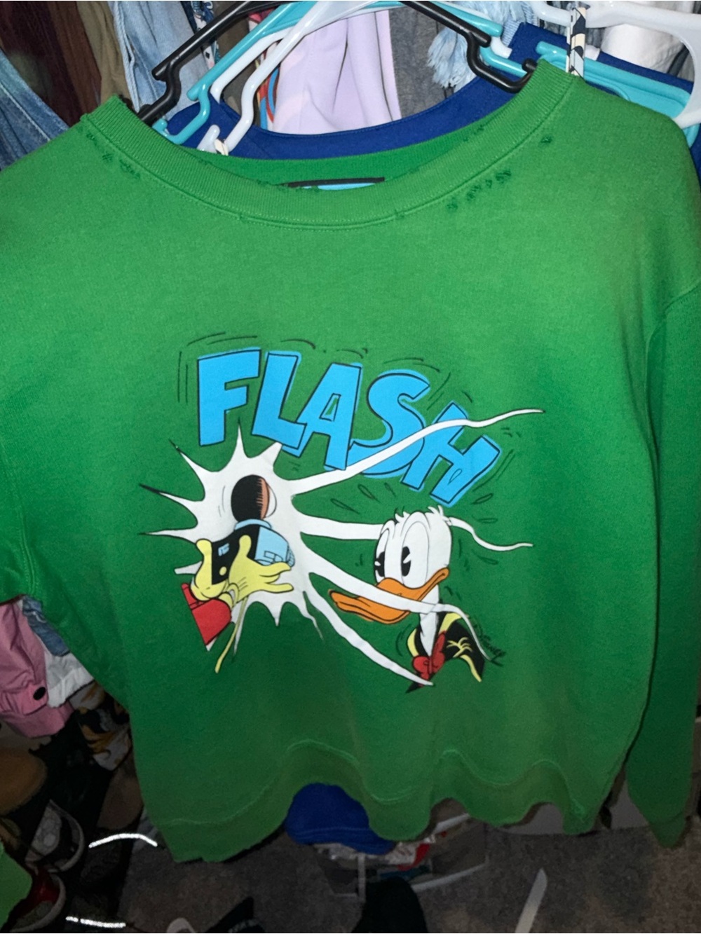Gucci Green Donald Duck 'Flash' Graphic Sweatshirt
